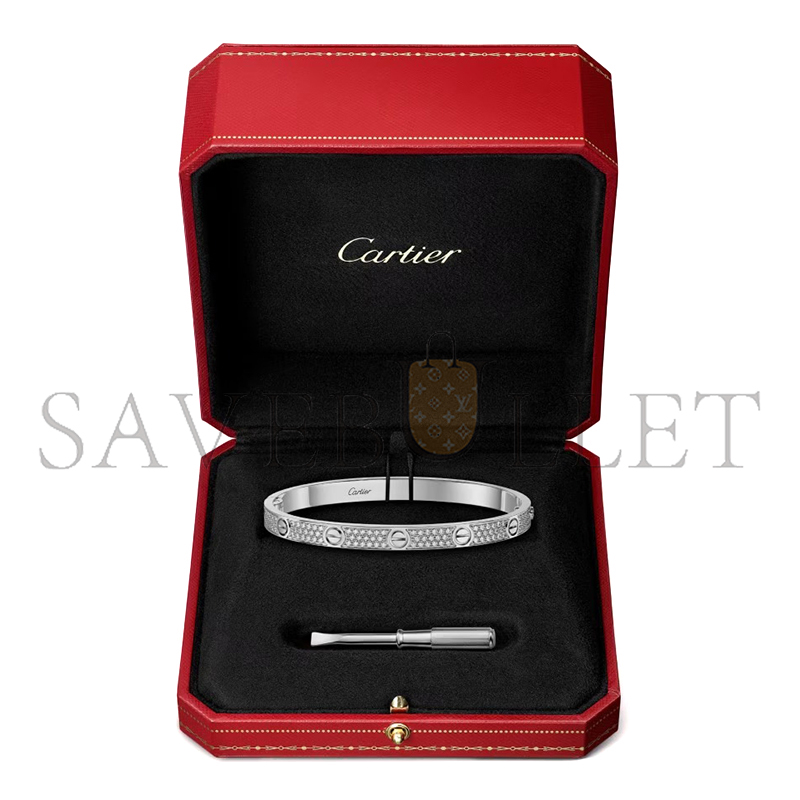 CARTIER LOVE BRACELET, MEDIUM MODEL, PAVED N6737617